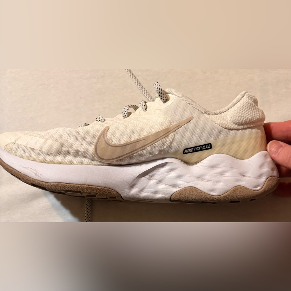 Nike Renew Beige and White Sneakers